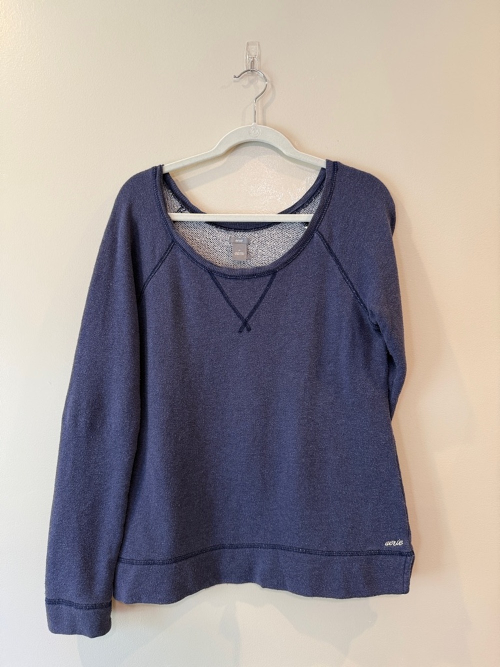aerie Navy Scoop Sweatshirt
